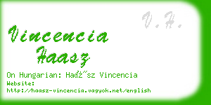 vincencia haasz business card
